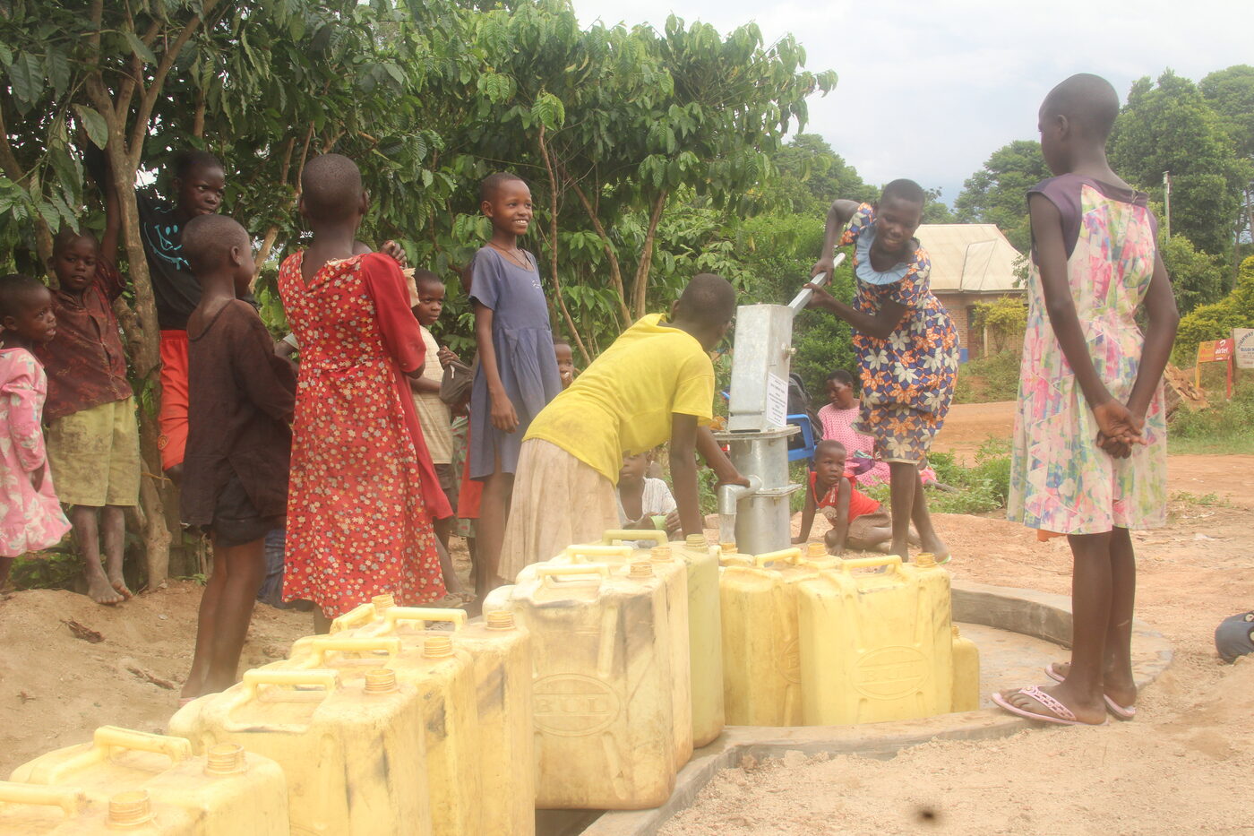 Community borehole water project installation